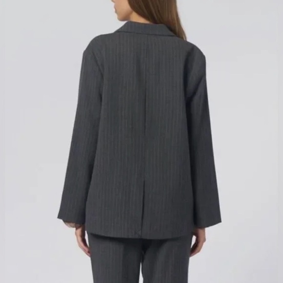 NWT The Great SHLUMPY BLAZER GRAY PIN STRIPED size 1 (4/6) - Picture 4 of 9